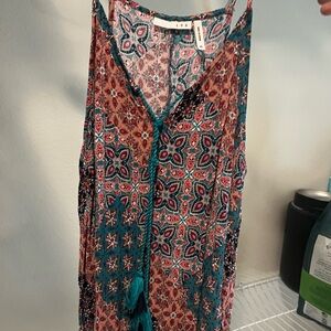 Colorful Patterned Sleeveless Dress